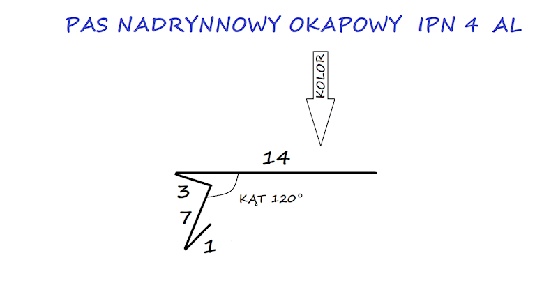 PAS NADRYNNOWY ALU.IPN4 CEGLASTY 8004