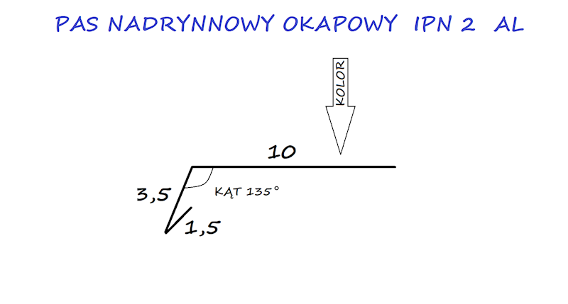 PAS NADRYNNOWY ALU.IPN2 BRĄZOWY 8017