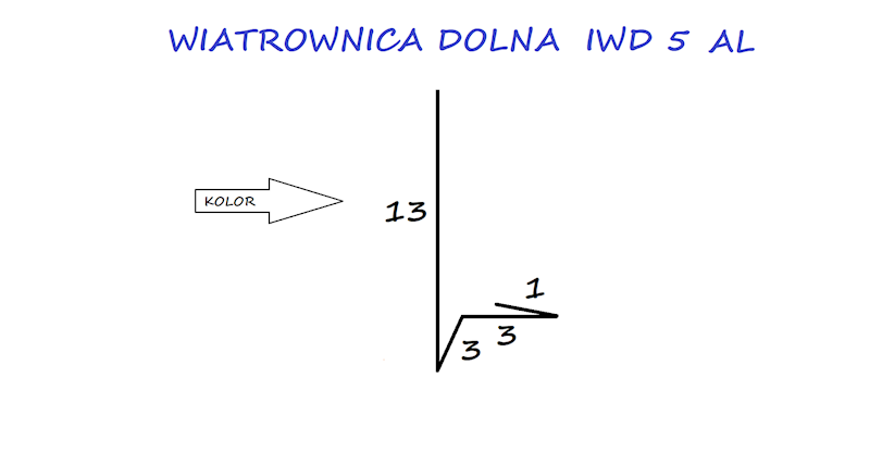 WIATROWNICA DOLNA ALU.IWD5 CEGLASTY 8004