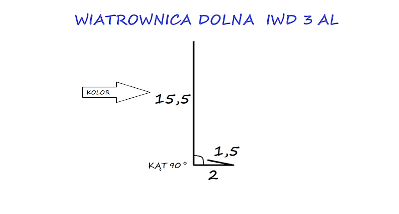 WIATROWNICA DOLNA ALU.IWD3 CZARNY 9005