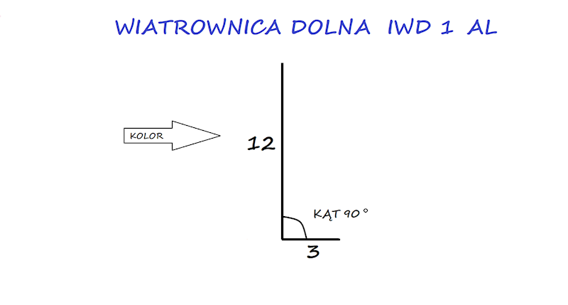 WIATROWNICA DOLNA ALU.IWD1 CZARNY 9005