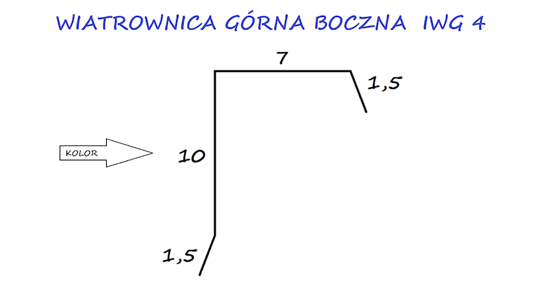 WIATROWNICA GÓRNA BOCZNA STAL IWG4 BRĄZOWA 8017