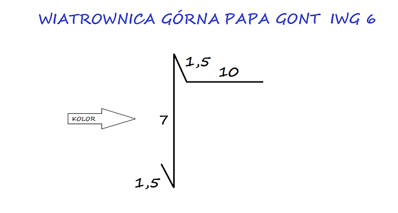 WIATROWNICA GÓRNA BOCZNA STAL IWG6 GRAFIT 7016