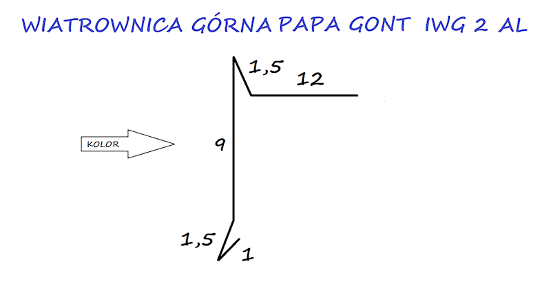 WIATROWNICA GÓRNA BOCZNA ALU.IWG2 KASZTAN 8012