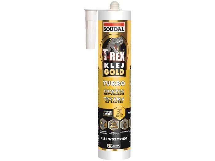 SOUDAL KLEJ MONTAŻOWY T-REX GOLD TURBO BIAŁY 290ml