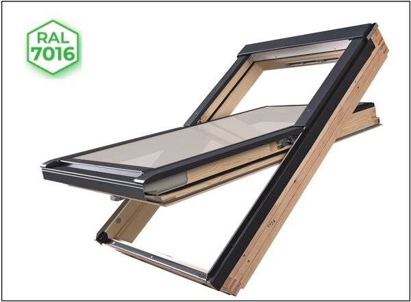 FAKRO OKNO FTP-V U41 BPMX GREEN 78x118   RAL 9005