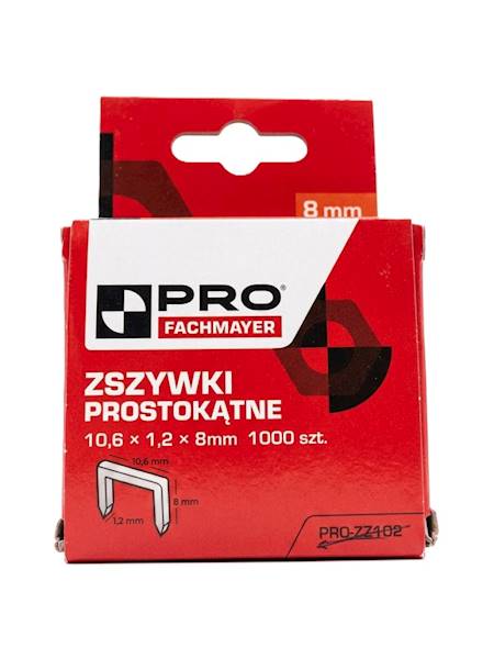 PRO ZSZYWKI PROSTOKĄTNE  8 mm  1000 szt      ZZ102
