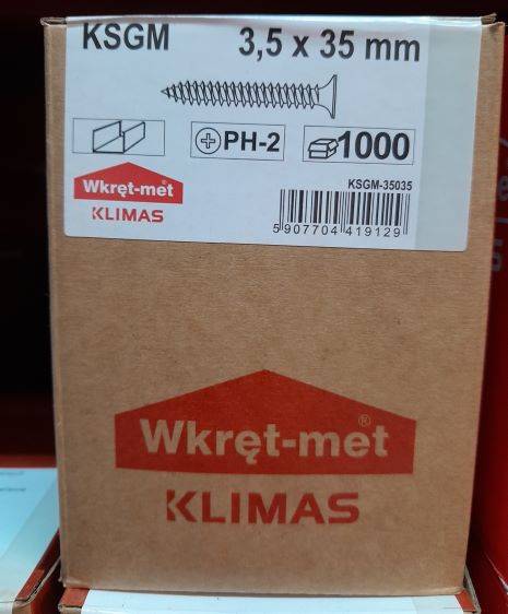 Wkręt M 3,5x35   1000szt