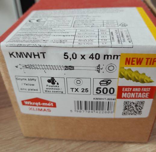 Wkręt hartowany Master 5,0x040