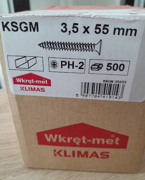 Wkręt M 3,5x55  500szt