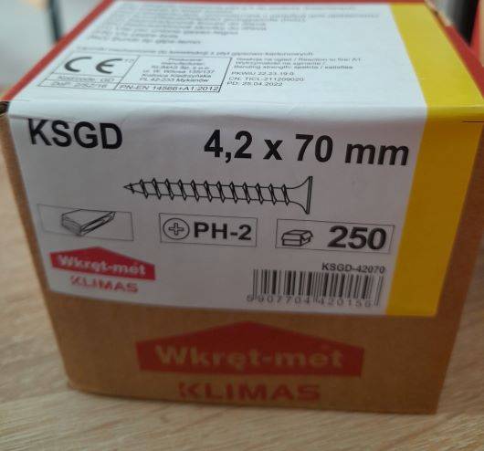 Wkręt D 4,2x70    250szt