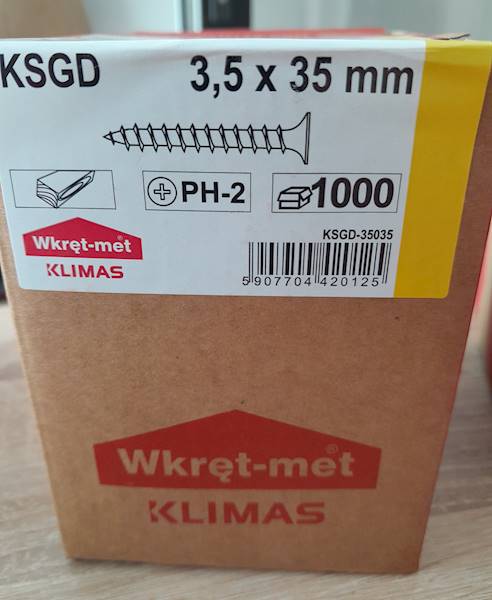 Wkręt D 3,5x35  1000szt