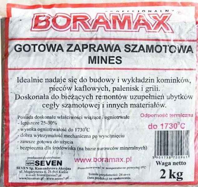 BORAMAX Zaprawa szamotowa 2kg 