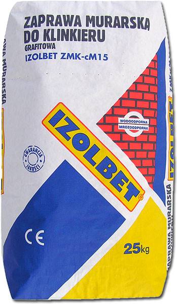 Zaprawa Izolbet do klinkieru grafit ZMK-cM15 25kg.