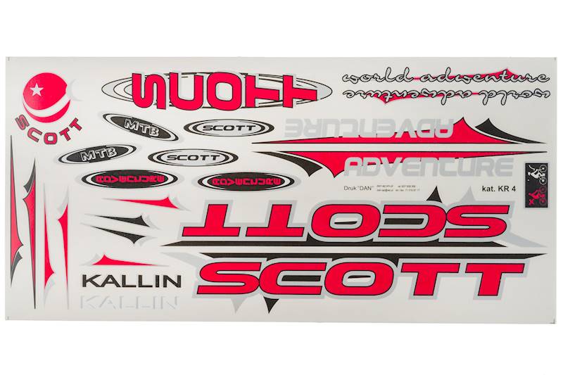 Etykieta rowerowa SCOTT kpl.