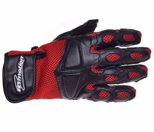 Rękawice motocyklowe siatka czarno-czerwone  L / XL