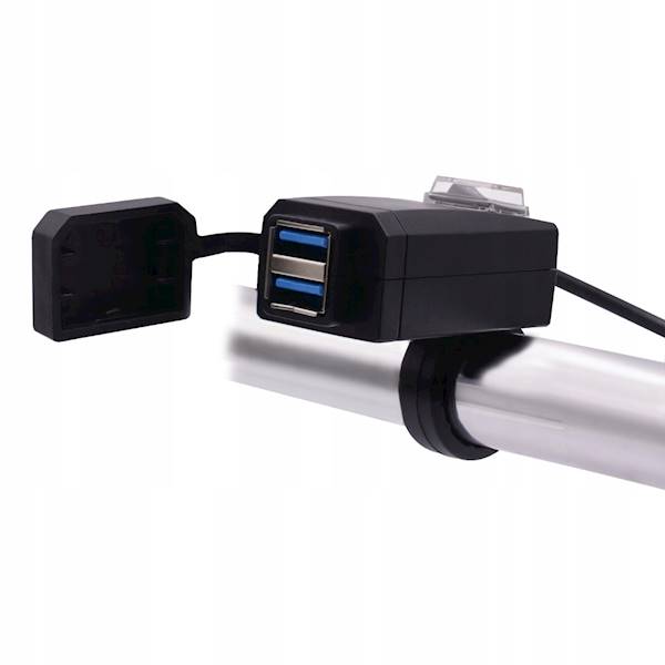 Ładowarka motocyklowa 2 USB szybkie ładowanie
