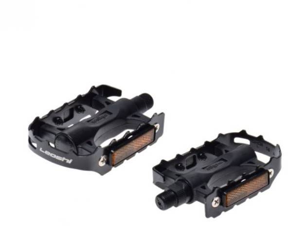Pedały aluminiowe czarne MTB LEOSHI