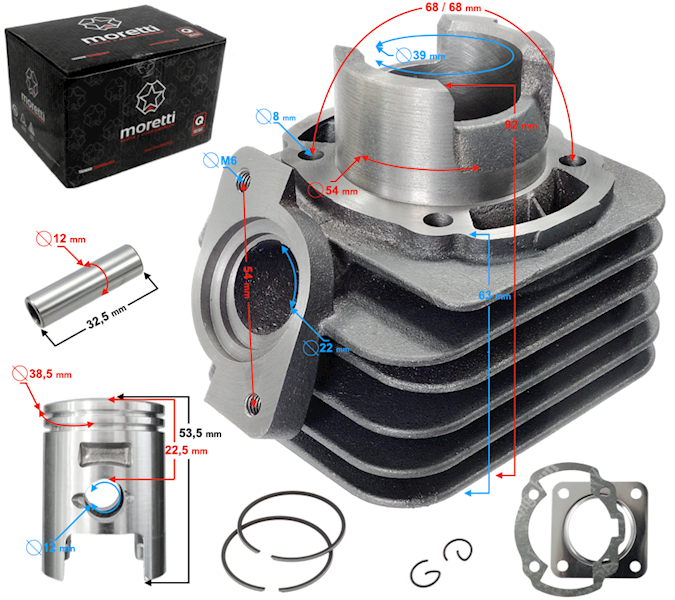 Cylinder 2T Honda Dio / 39;00 sworzeń 10mm /