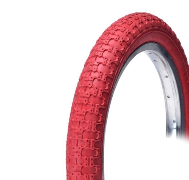 Opona rowerowa 16-2.125  czerwona import 