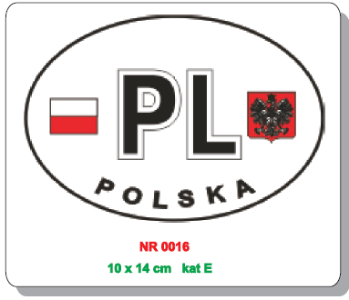 Naklejka na samochód    PL        nr. 0016