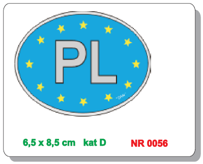 Naklejka na samochód   PL      nr. 0056
