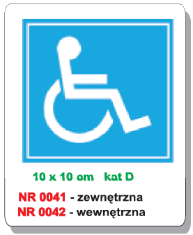 Naklejka na samochód osoba niepełnosprawna  nr. 0041