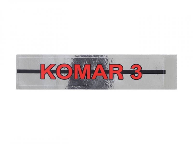 Naklejka Komar 3 srebrna