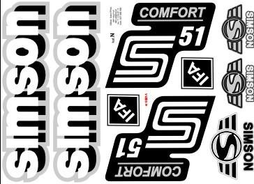 Naklejka Simson kpl. Comfort szare 