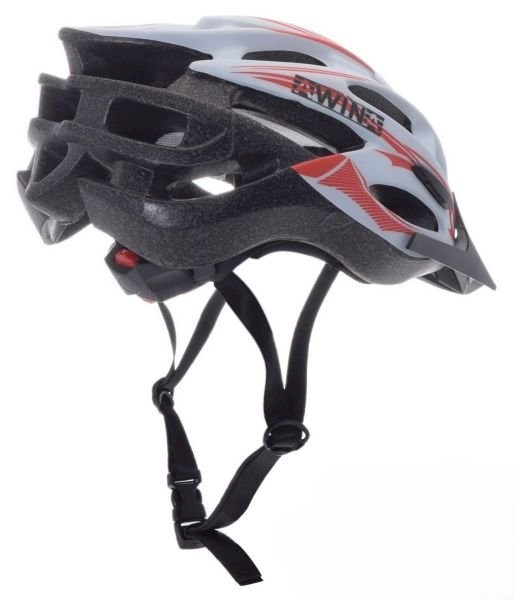 Kask rowerowy biało-czerwony 
