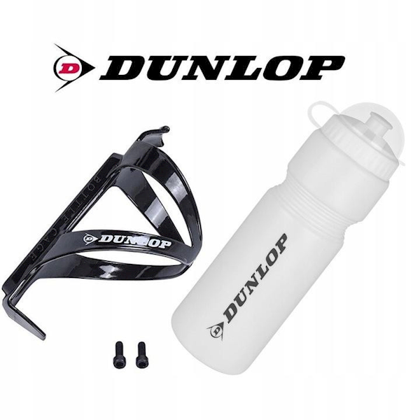 Bidon z koszykiem Dunlop biały  750 ml.