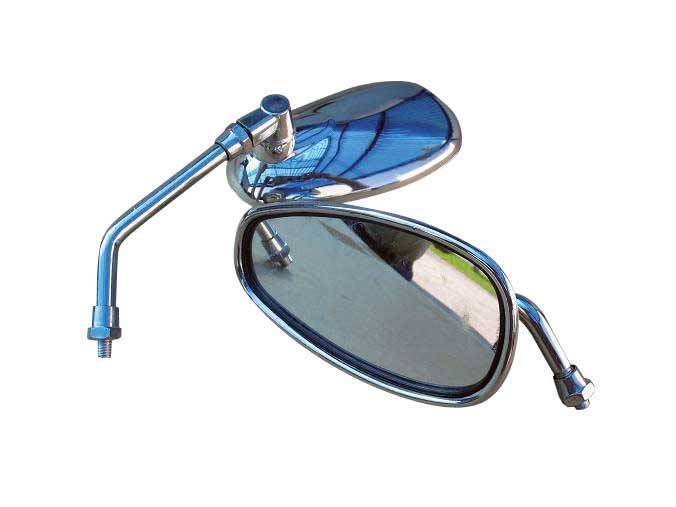 Lusterko owalne chrom M-10 kpl.