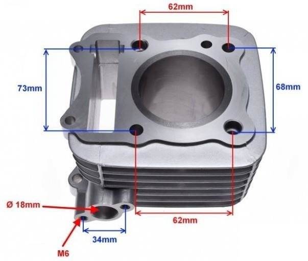 Cylinder kpl. GN 125  /57mm/