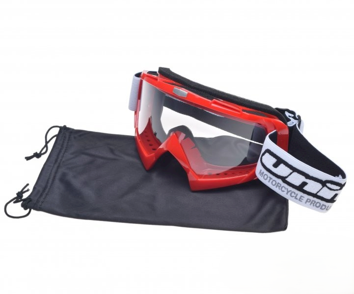 Gogle motocyklowe czerwone