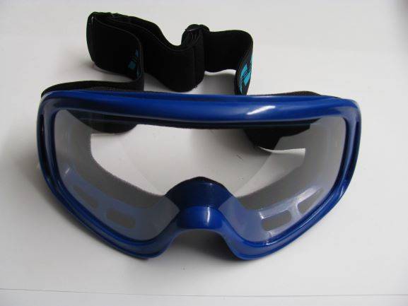 Gogle motocyklowe niebieskie