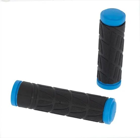 Chwyt kierownicy MTB  VELO   czarno niebieski   120mm kpl.