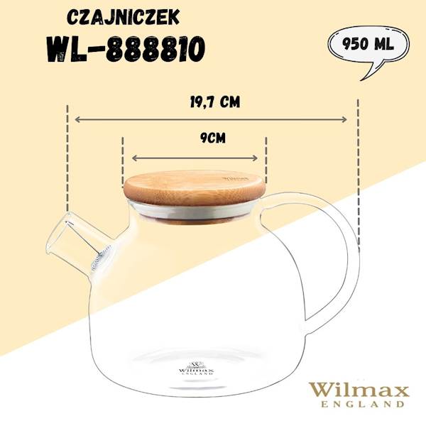 WILMAX dzbanek d/ herbaty 0,95l WL-888810/A spiral