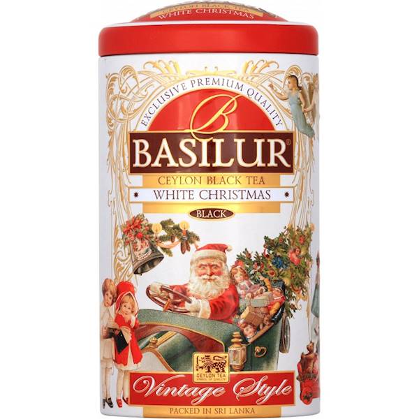 Basi.71614 Christmas White czarna 100g puszka liść