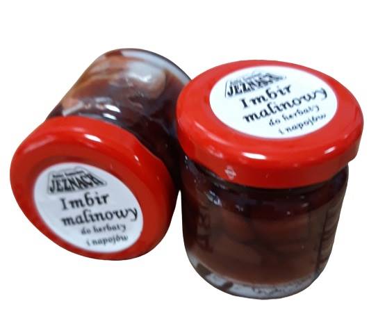 JE Imbir mini malinowy w syropie 48g