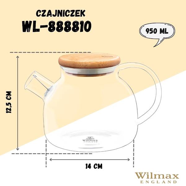 WILMAX dzbanek d/ herbaty 0,95l WL-888810/A spiral