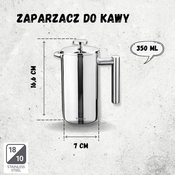 WILMAX Zaparzacz d/kawy dwuście 350ml WL-551005/1C