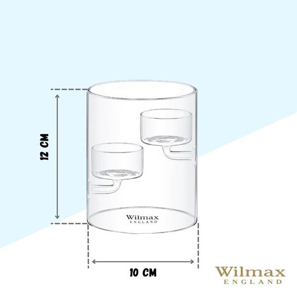 WILMAX Świecznik 2x TeaLight 12 cm WL-888905/A