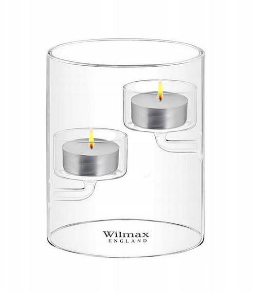 WILMAX Świecznik 2x TeaLight 12 cm WL-888905/A
