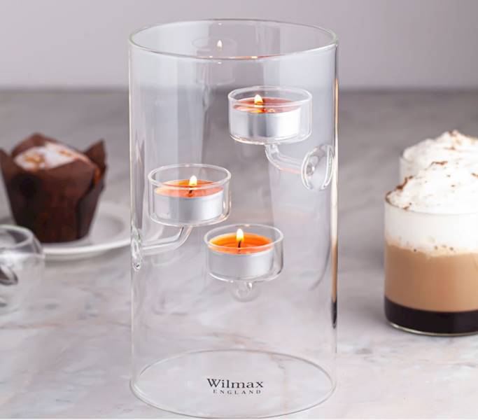 WILMAX Świecznik 3x TeaLight 20 cm WL-888906/A