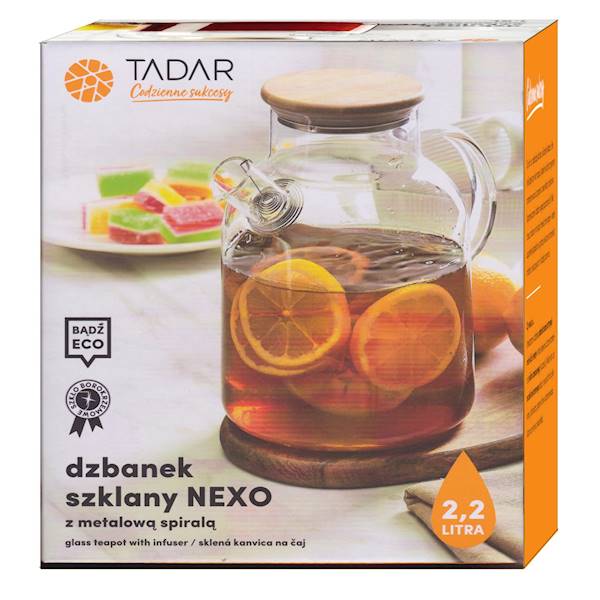 Ta.Dzbanek d/herbaty NEXO +metalowa spirala 2,2l