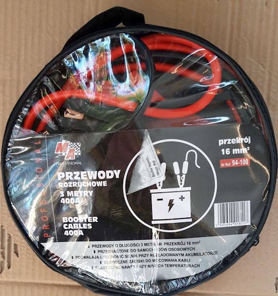 Przewody rozruchowe 400 A / 3m /16 mm