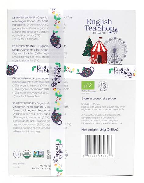 Tea Shop BIO Holiday WHITE prism 12 piramidek