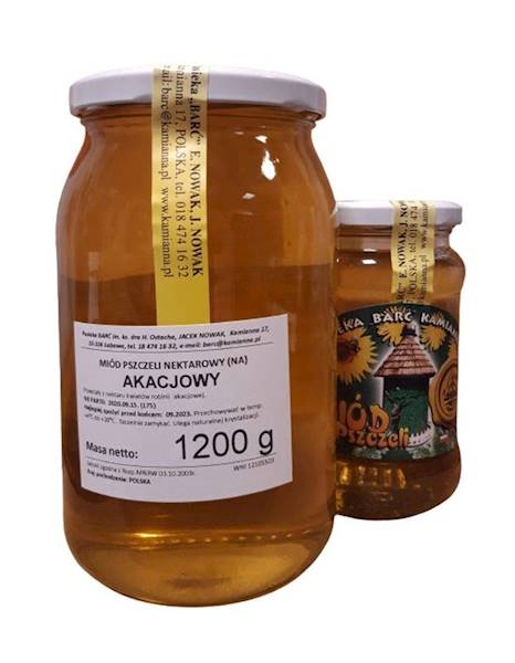 Miód Barć KAMIANNA Akacjowy 1200g