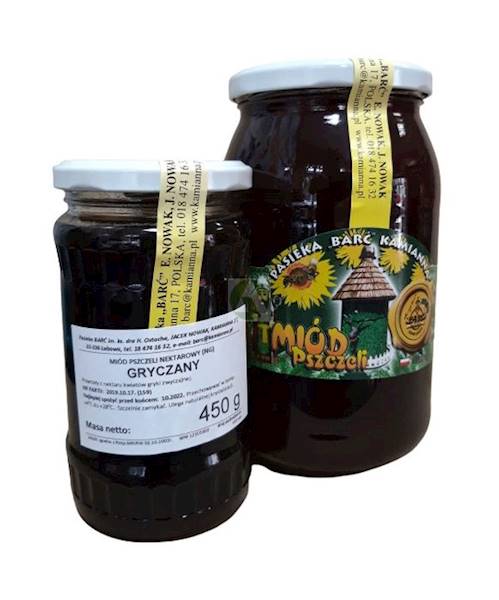 Miód Barć KAMIANNA Gryczany 450g