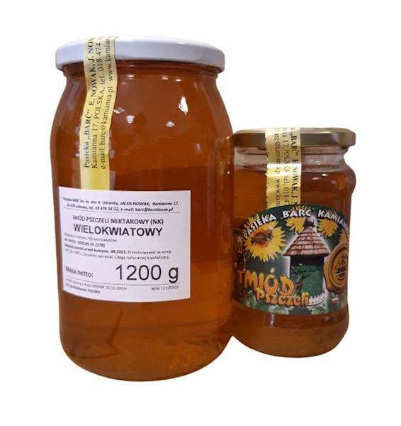 Miód Barć KAMIANNA Wielokwiatowy 1200g